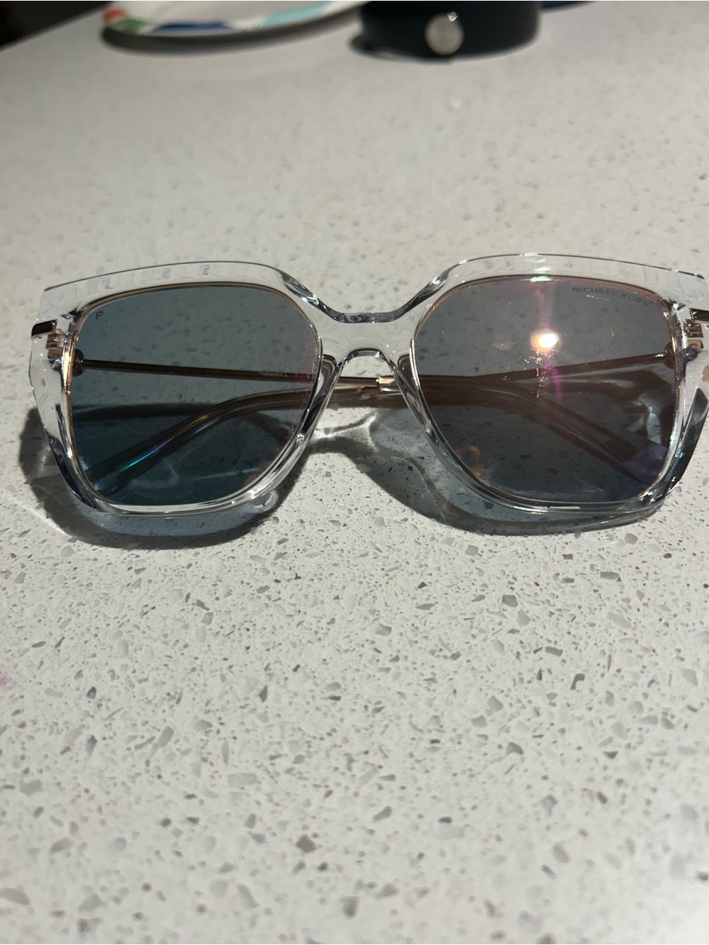 EUC MICHAEL KORS MK2231U St. Barths Polarized Sunglasses Clear Frames